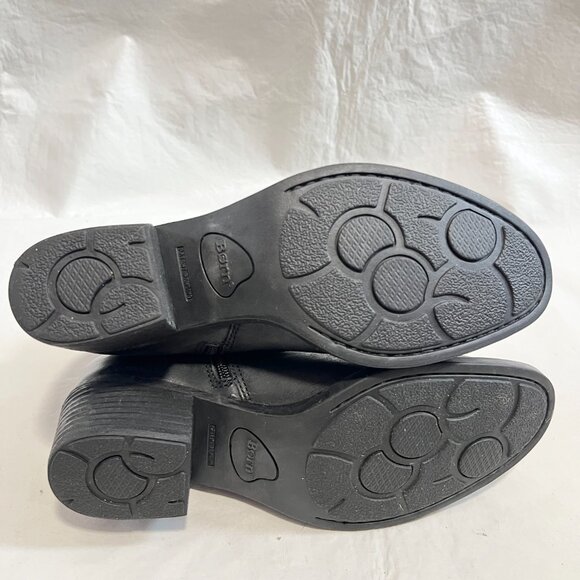 Born boots Korita Western womens 9.5 black leather suede block heel zip up - Picture 8 of 14